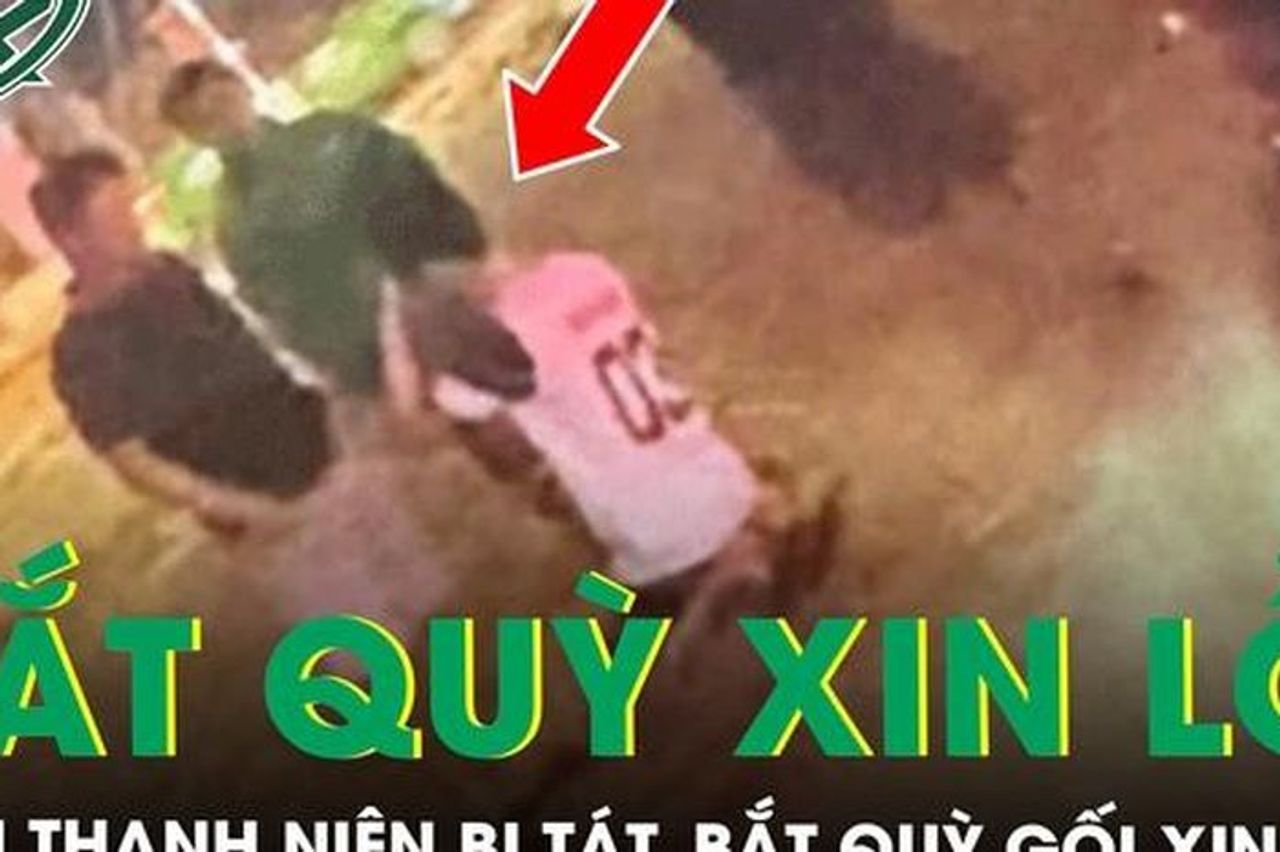 Người đánh, bắt một nam thanh niên ở Đắk Lắk quỳ gối xin lỗi trên đường bị công an mời làm việc - Báo Sức Khỏe & Đời Sống