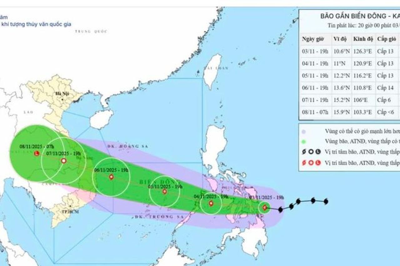 Dự báo vùng biển Quảng Ngãi đến Đắk Lắk có gió mạnh cấp 14, giật cấp 17 vào tối 6-11 - Báo Gia Lai