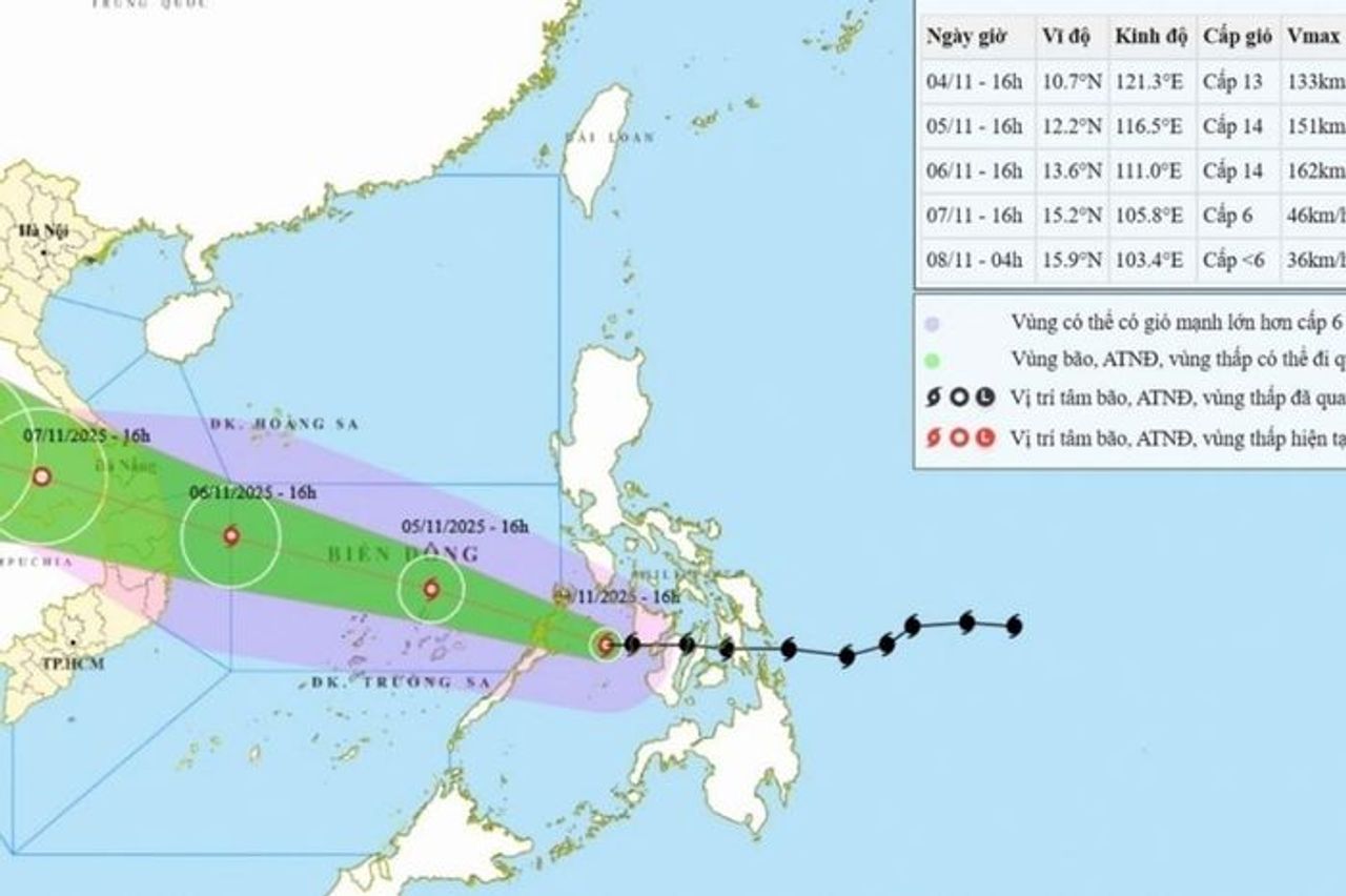 Dự báo thời tiết ngày mai (5/11): Bắc Bộ sáng rét, trưa chiều nắng; các khu vực mưa to cục bộ; bão Kalmaegi sẽ đi vào Biển Đông - Báo Thế Giới & Việt Nam