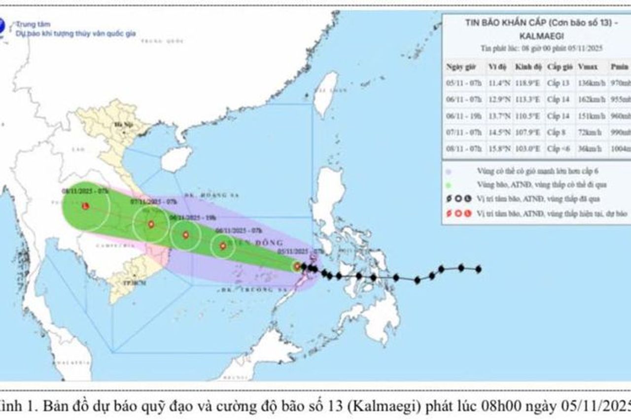 Tin bão khẩn cấp (cơn bão số 13) - Báo Cao Bằng